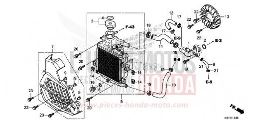 RADIATEUR SH125ADE de 2014